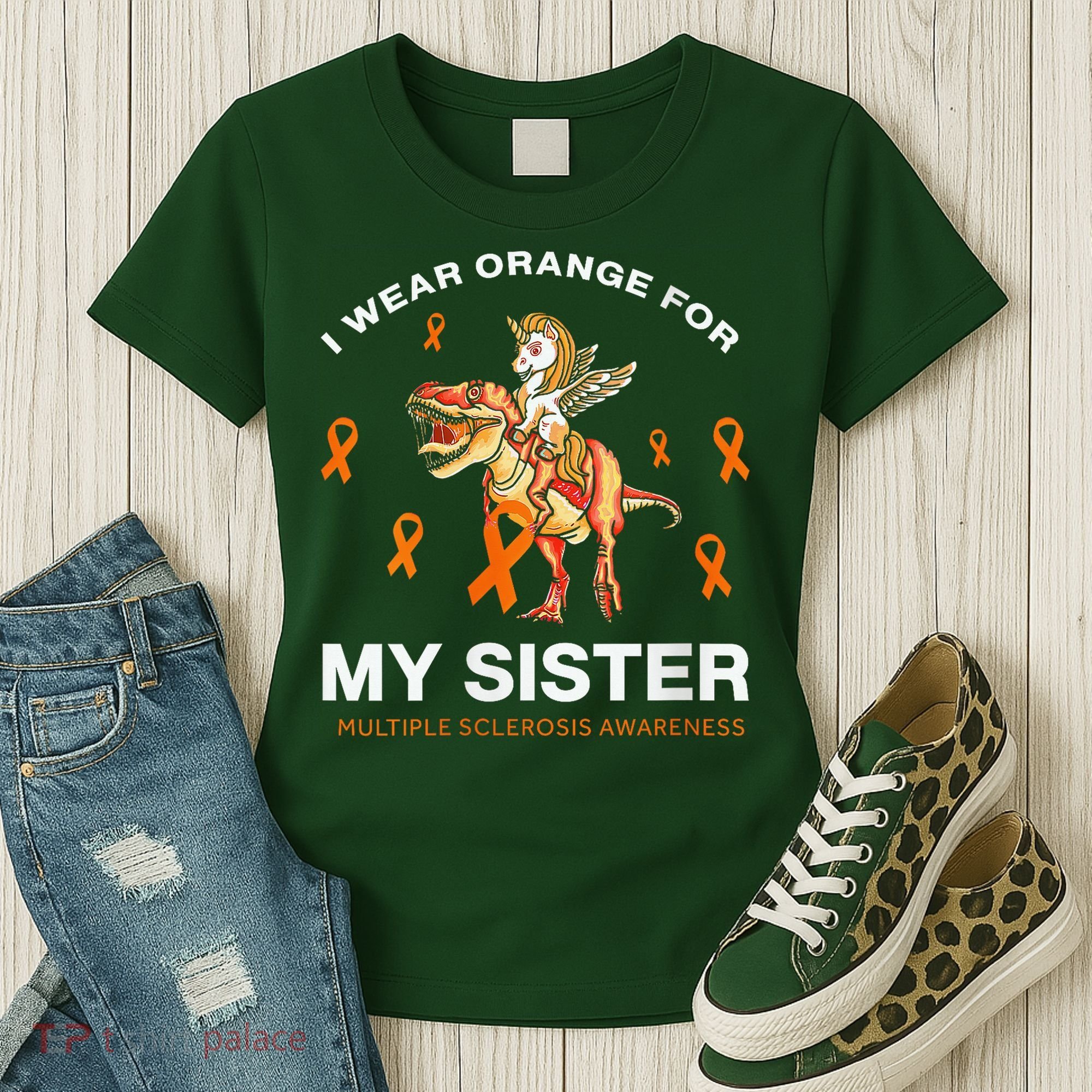 I Wear Orange For My Sister Multiple Sclerosis Awareness Women's T-Shirt