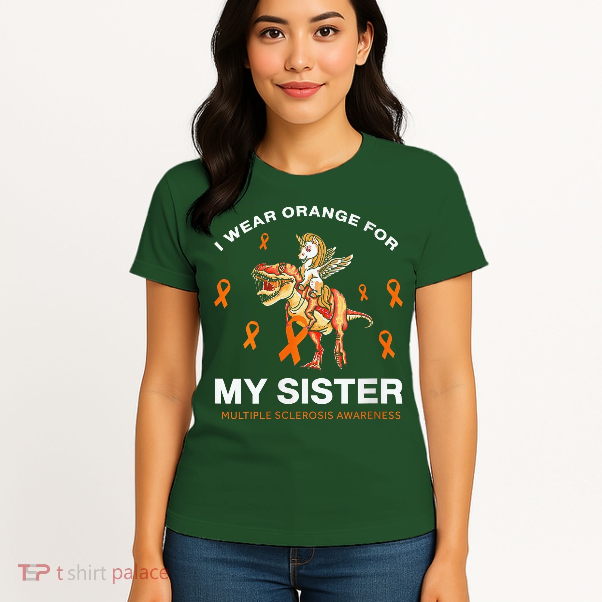 I Wear Orange For My Sister Multiple Sclerosis Awareness Women's T-Shirt