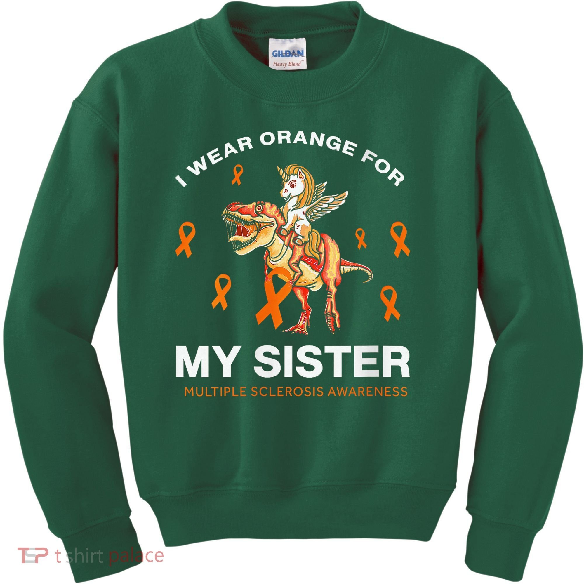 I Wear Orange For My Sister Multiple Sclerosis Awareness Kids Sweatshirt