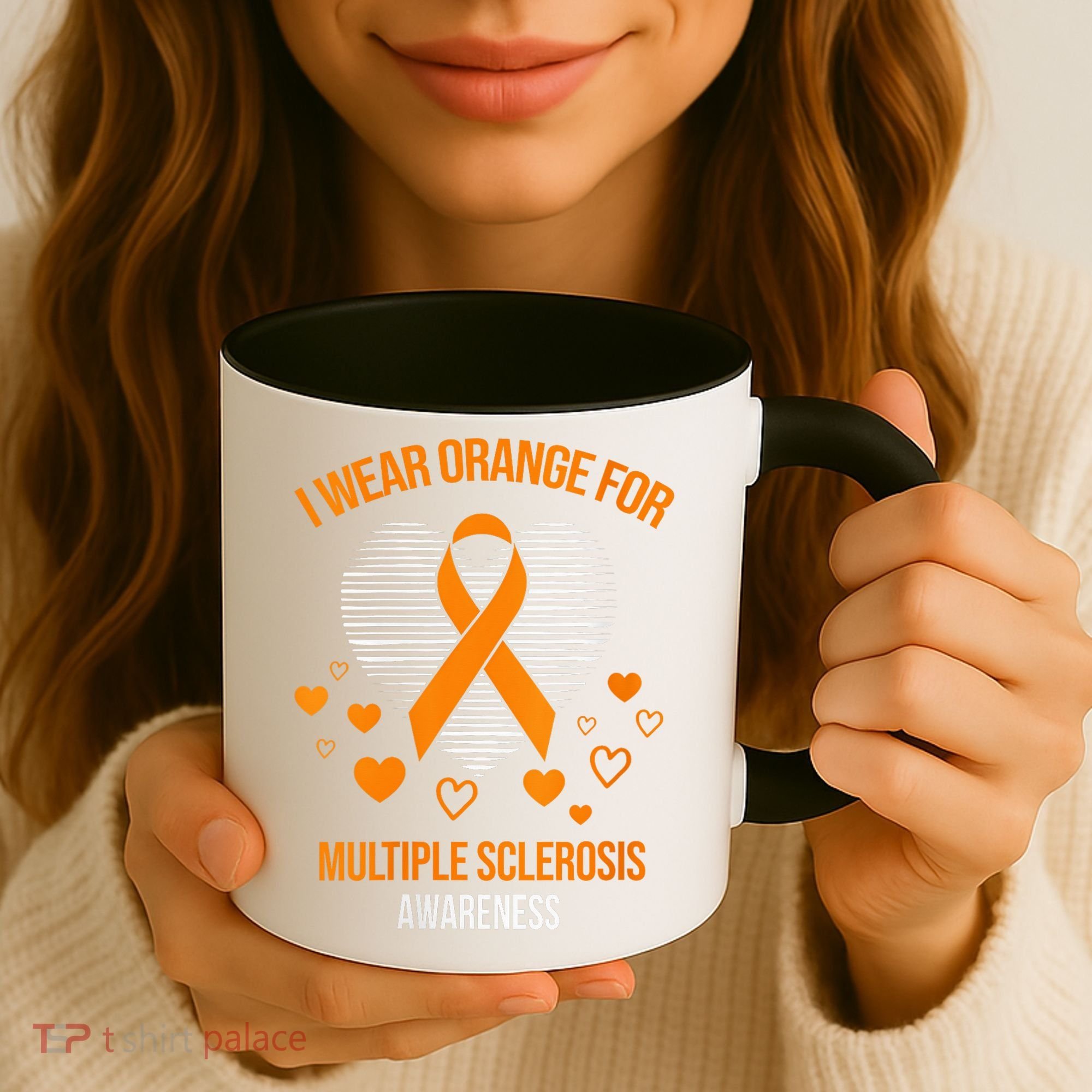 I Wear Orange Ribbon Heart Cool Multiple Sclerosis Awareness Coffee Mug