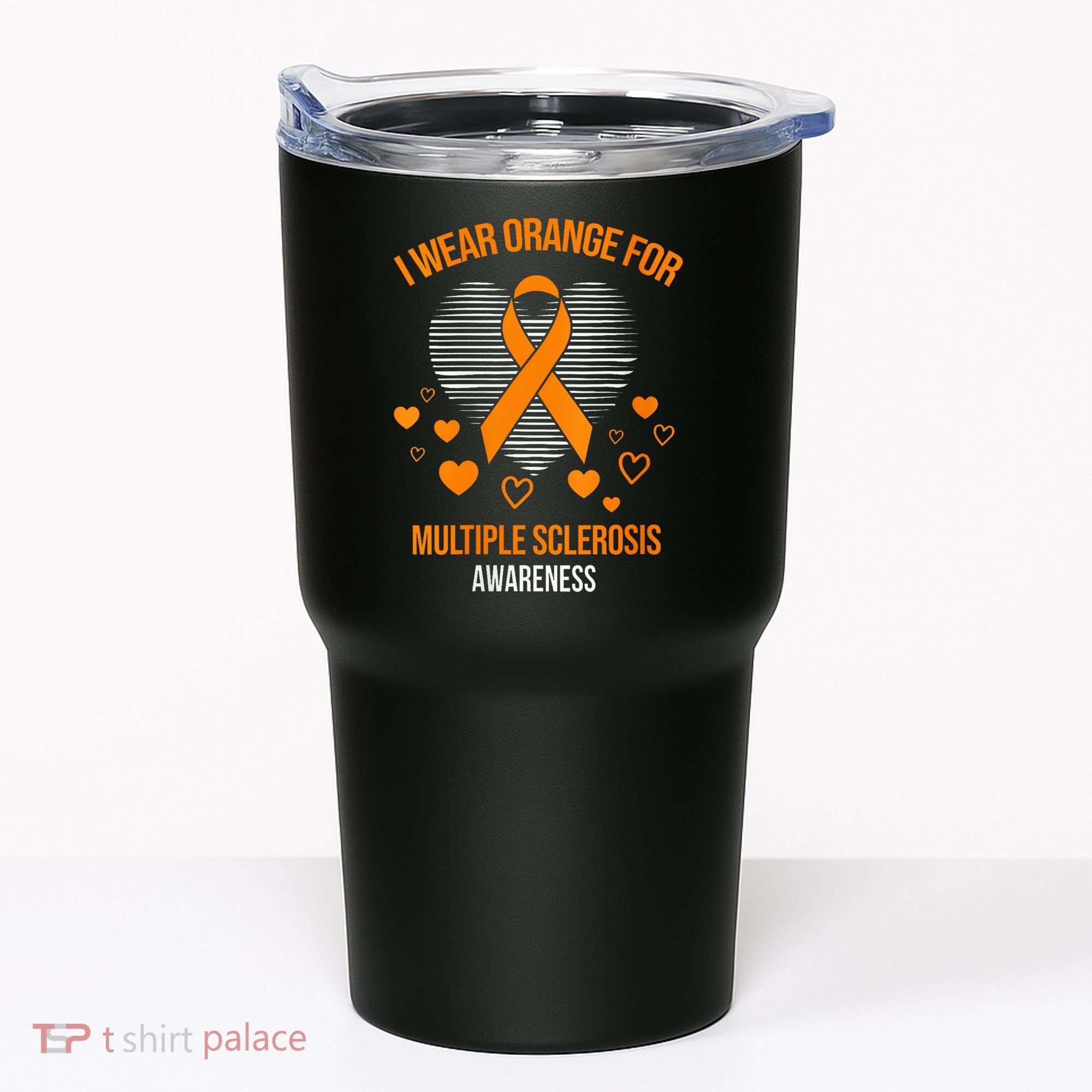 I Wear Orange Ribbon Heart Cool Multiple Sclerosis Awareness Tumbler