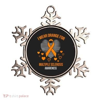 I Wear Orange Ribbon Heart Cool Multiple Sclerosis Awareness Ornament
