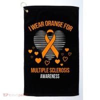 I Wear Orange Ribbon Heart Cool Multiple Sclerosis Awareness Golf Towel thumb 0