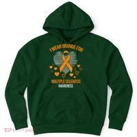 I Wear Orange Ribbon Heart Cool Multiple Sclerosis Awareness Hoodie thumb 0