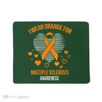 I Wear Orange Ribbon Heart Cool Multiple Sclerosis Awareness Mousepad thumb 0