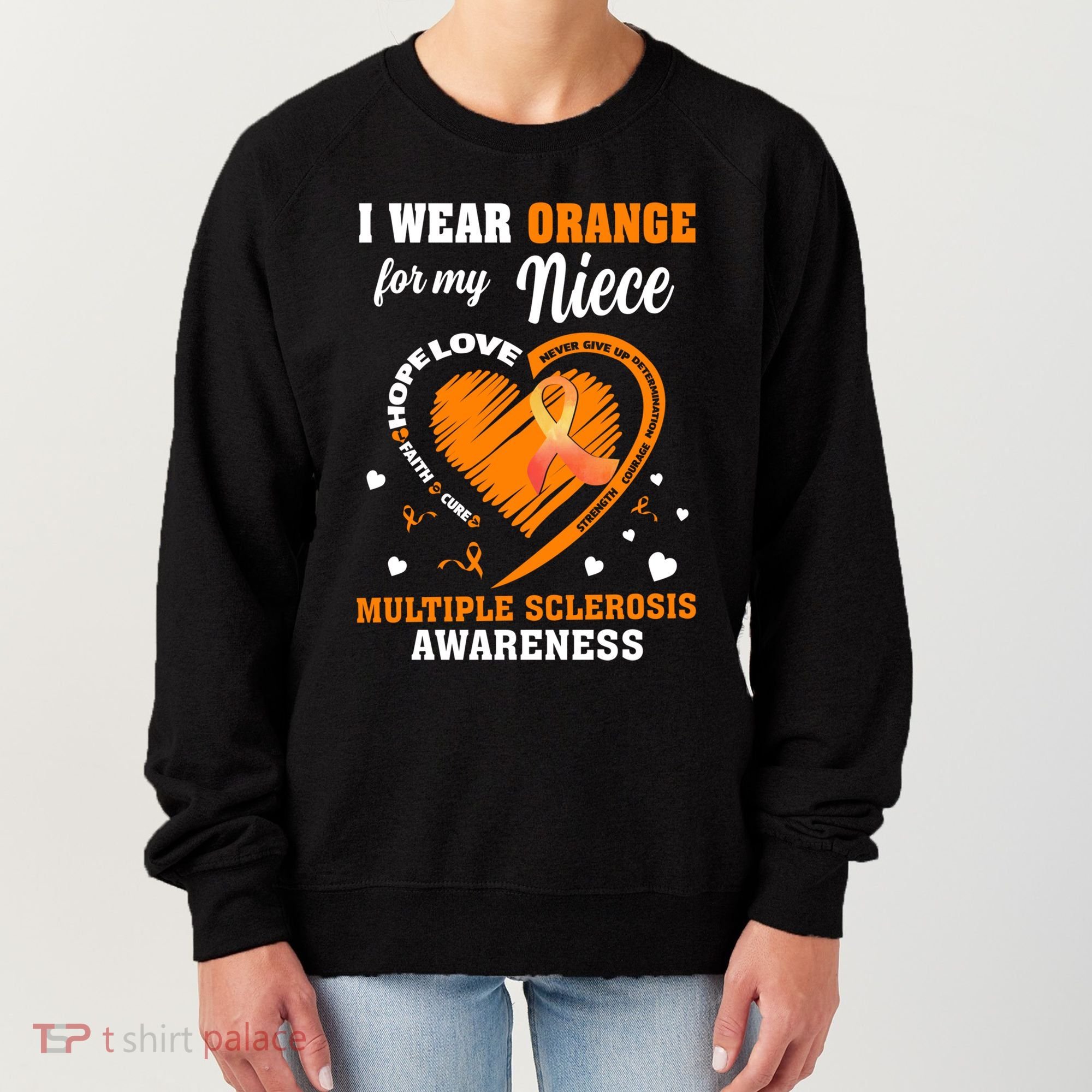I Wear Orange For My Niece Multiple Sclerosis Ms Gift Women's Sweatshirt