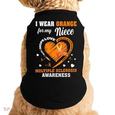 I Wear Orange For My Niece Multiple Sclerosis Ms Gift Doggie Tank