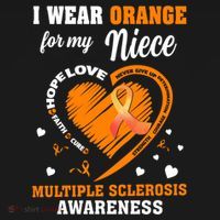 I Wear Orange For My Niece Multiple Sclerosis Ms Gift Women's Hoodie thumb 2