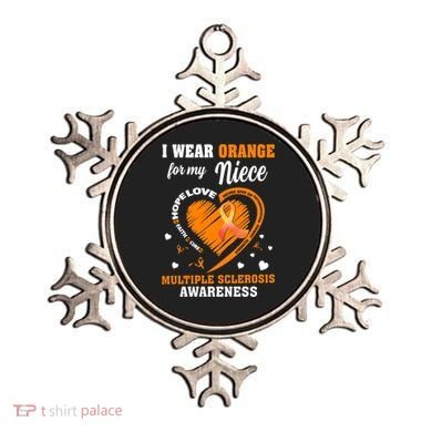I Wear Orange For My Niece Multiple Sclerosis Ms Gift Ornament