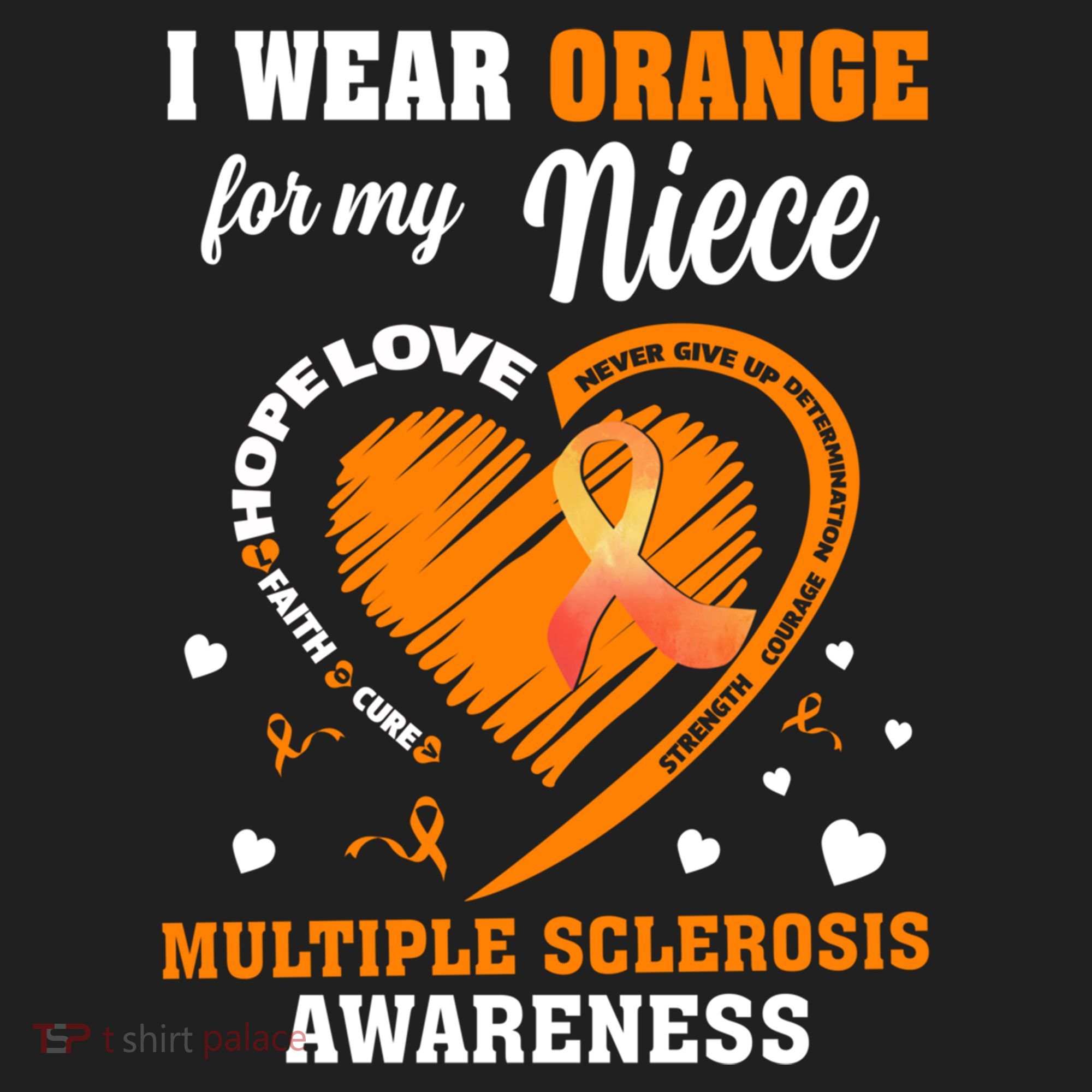 I Wear Orange For My Niece Multiple Sclerosis Ms Gift Hat