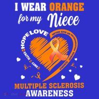 I Wear Orange For My Niece Multiple Sclerosis Ms Gift Women's Long Sleeve Shirt thumb 2