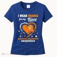 I Wear Orange For My Niece Multiple Sclerosis Ms Gift Women's T-Shirt thumb 0