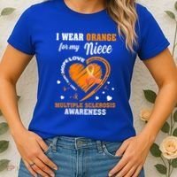 I Wear Orange For My Niece Multiple Sclerosis Ms Gift Women's T-Shirt thumb 2