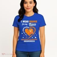 I Wear Orange For My Niece Multiple Sclerosis Ms Gift Women's T-Shirt thumb 4