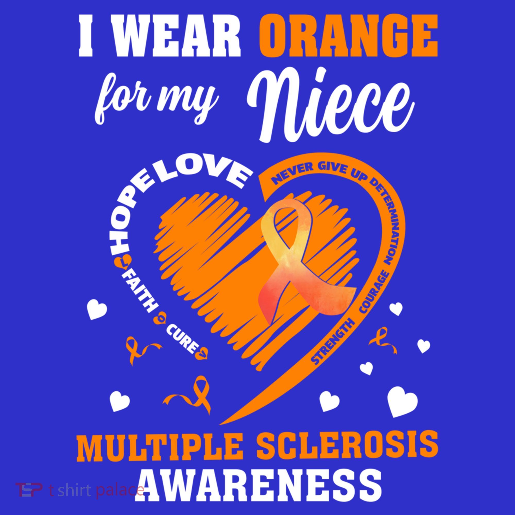 I Wear Orange For My Niece Multiple Sclerosis Ms Gift Tote Bag