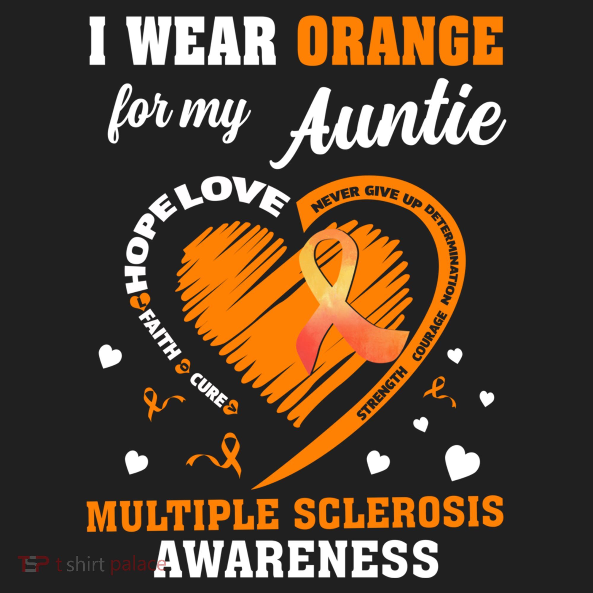 I Wear Orange For My Auntie Multiple Sclerosis Ms Gift Beanie