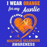 I Wear Orange For My Auntie Multiple Sclerosis Ms Gift Visor thumb 3