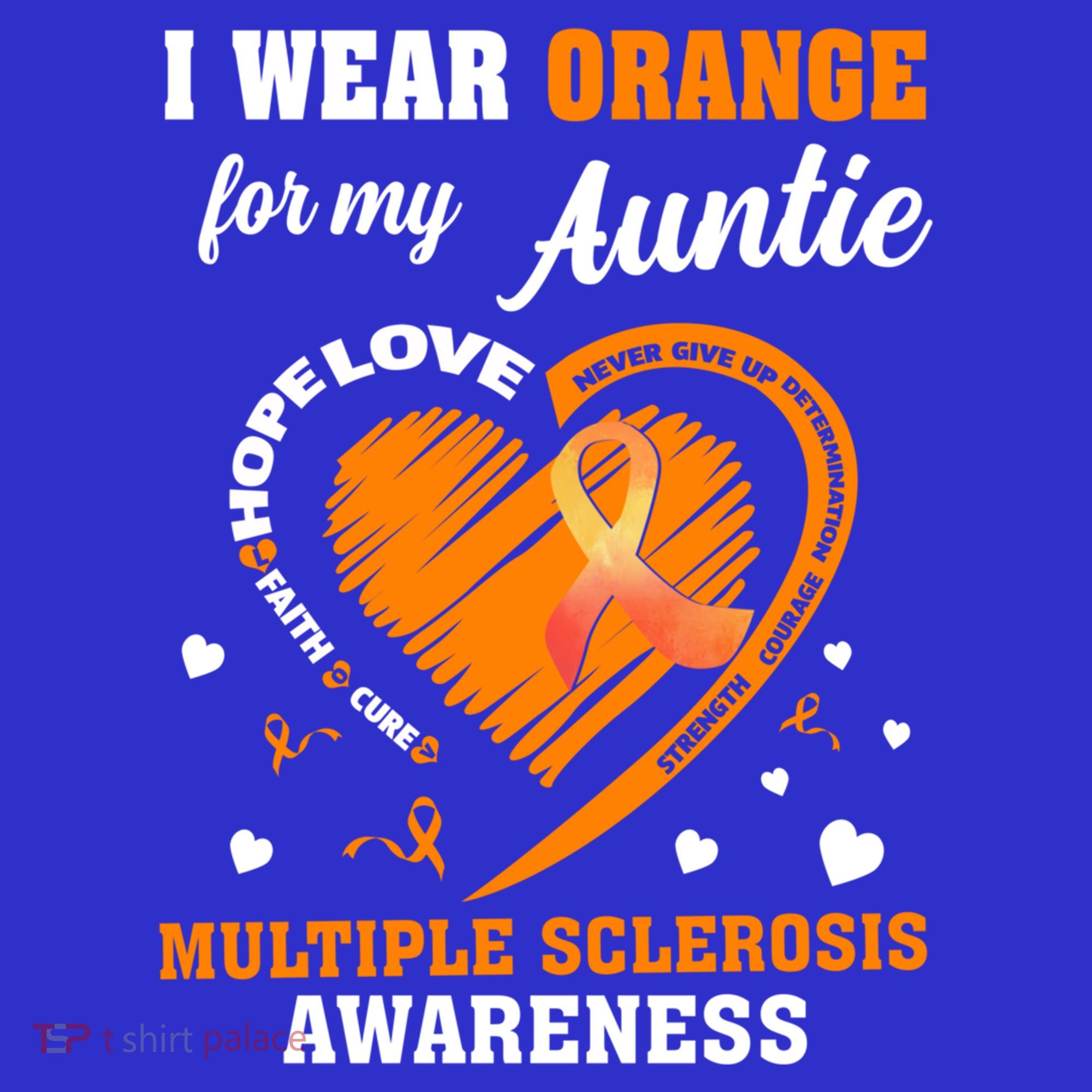 I Wear Orange For My Auntie Multiple Sclerosis Ms Gift Visor