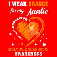 I Wear Orange For My Auntie Multiple Sclerosis Ms Gift Santa Hat thumb 1