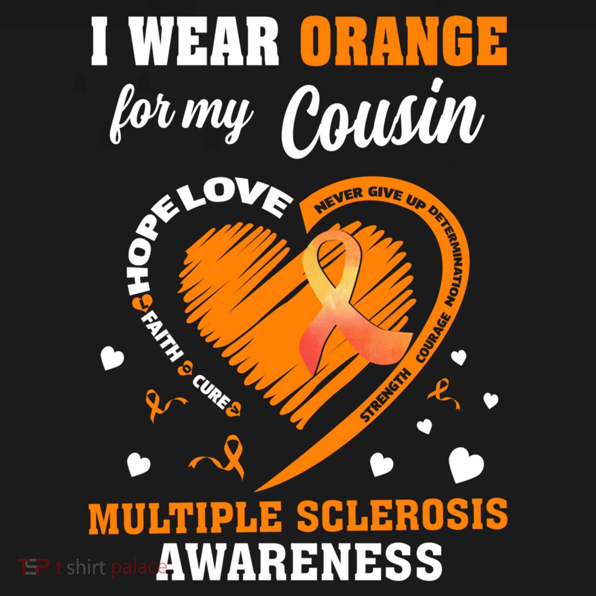 I Wear Orange For My Cousin Multiple Sclerosis Ms Cute Gift Bucket Hat