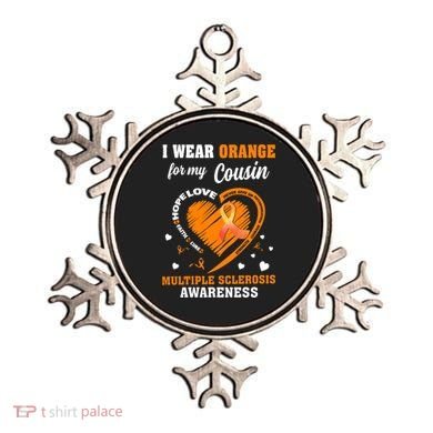 I Wear Orange For My Cousin Multiple Sclerosis Ms Cute Gift Ornament