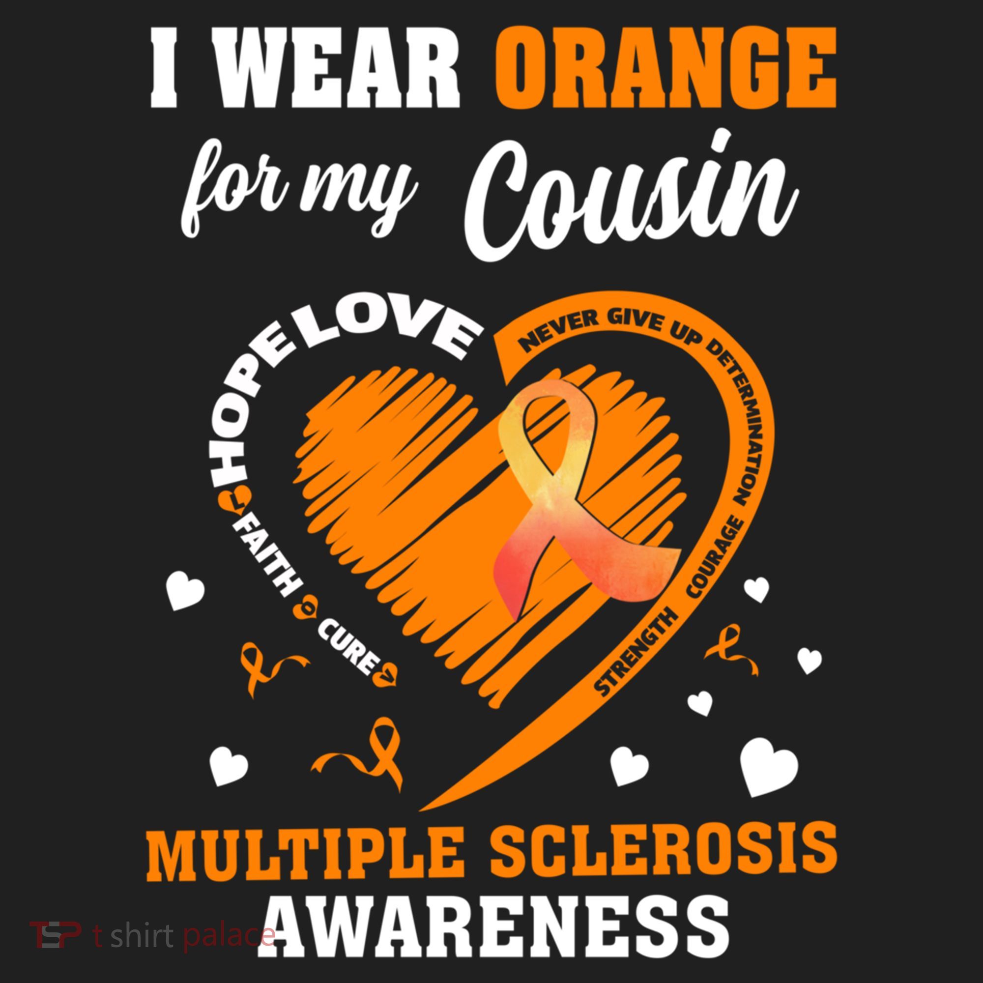 I Wear Orange For My Cousin Multiple Sclerosis Ms Cute Gift Hat