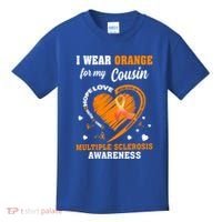 I Wear Orange For My Cousin Multiple Sclerosis Ms Cute Gift Kids T-Shirt thumb 0