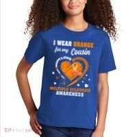 I Wear Orange For My Cousin Multiple Sclerosis Ms Cute Gift Kids T-Shirt thumb 2