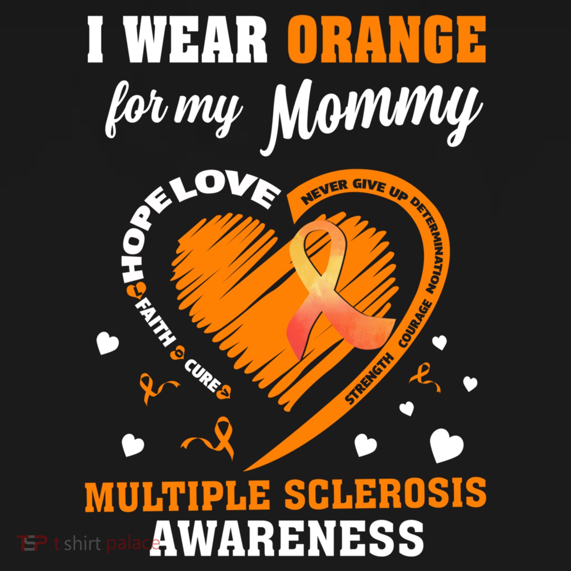 I Wear Orange For My Mommy Multiple Sclerosis Ms Funny Gift Women's Hoodie