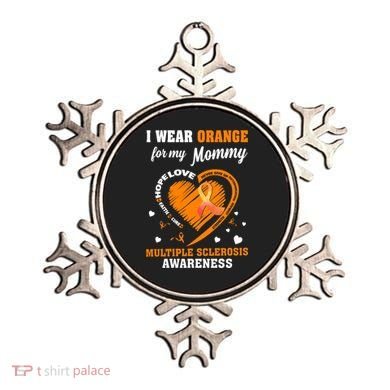 I Wear Orange For My Mommy Multiple Sclerosis Ms Funny Gift Ornament