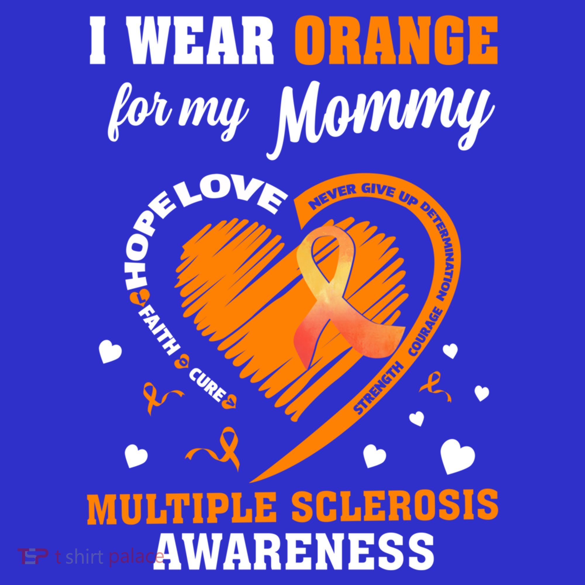 I Wear Orange For My Mommy Multiple Sclerosis Ms Funny Gift Baby Bodysuit