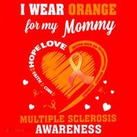 I Wear Orange For My Mommy Multiple Sclerosis Ms Funny Gift Santa Hat thumb 1