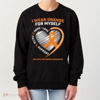 I Wear Orange Mys Multiple Sclerosis Awareness Ms Warrior Gift Women's Sweatshirt thumb 0
