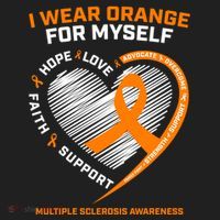 I Wear Orange Mys Multiple Sclerosis Awareness Ms Warrior Gift Women's Sweatshirt thumb 2
