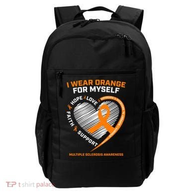 I Wear Orange Mys Multiple Sclerosis Awareness Ms Warrior Gift Backpack