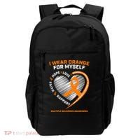 I Wear Orange Mys Multiple Sclerosis Awareness Ms Warrior Gift Backpack thumb 0