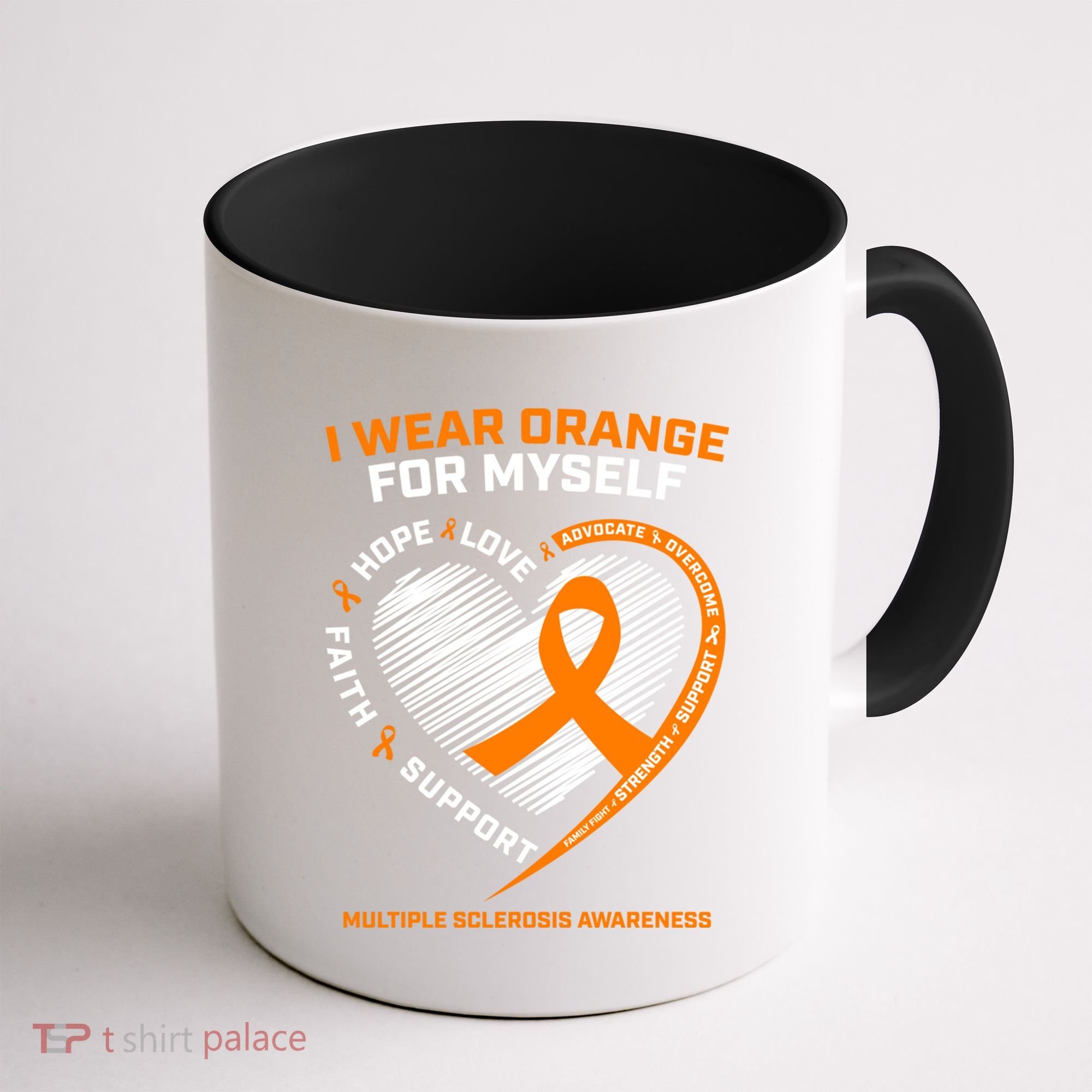 I Wear Orange Mys Multiple Sclerosis Awareness Ms Warrior Gift Coffee Mug