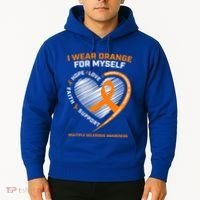I Wear Orange Mys Multiple Sclerosis Awareness Ms Warrior Gift Hoodie thumb 2