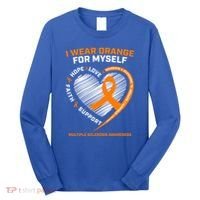 I Wear Orange Mys Multiple Sclerosis Awareness Ms Warrior Gift Long Sleeve Shirt thumb 0