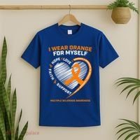 I Wear Orange Mys Multiple Sclerosis Awareness Ms Warrior Gift T-Shirt thumb 2