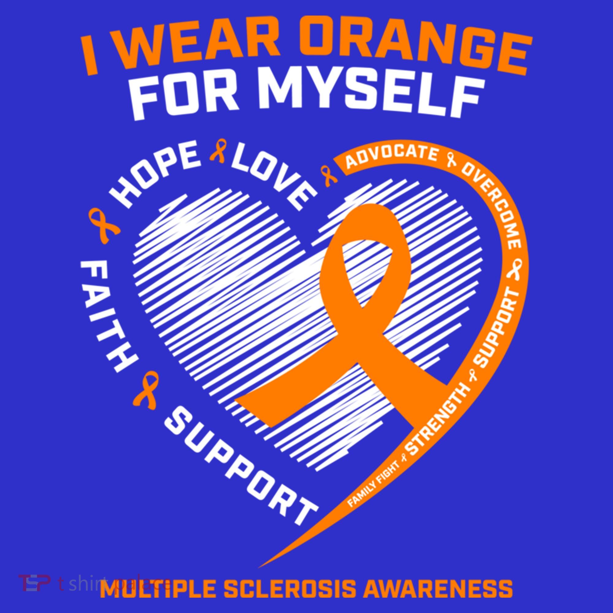 I Wear Orange Mys Multiple Sclerosis Awareness Ms Warrior Gift Coaster