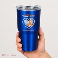 I Wear Orange Mys Multiple Sclerosis Awareness Ms Warrior Gift Tumbler thumb 2