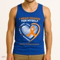 I Wear Orange Mys Multiple Sclerosis Awareness Ms Warrior Gift Tank Top thumb 3