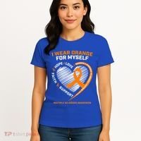 I Wear Orange Mys Multiple Sclerosis Awareness Ms Warrior Gift Women's T-Shirt thumb 4