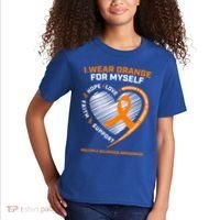 I Wear Orange Mys Multiple Sclerosis Awareness Ms Warrior Gift Kids T-Shirt thumb 2
