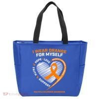 I Wear Orange Mys Multiple Sclerosis Awareness Ms Warrior Gift Tote Bag thumb 0
