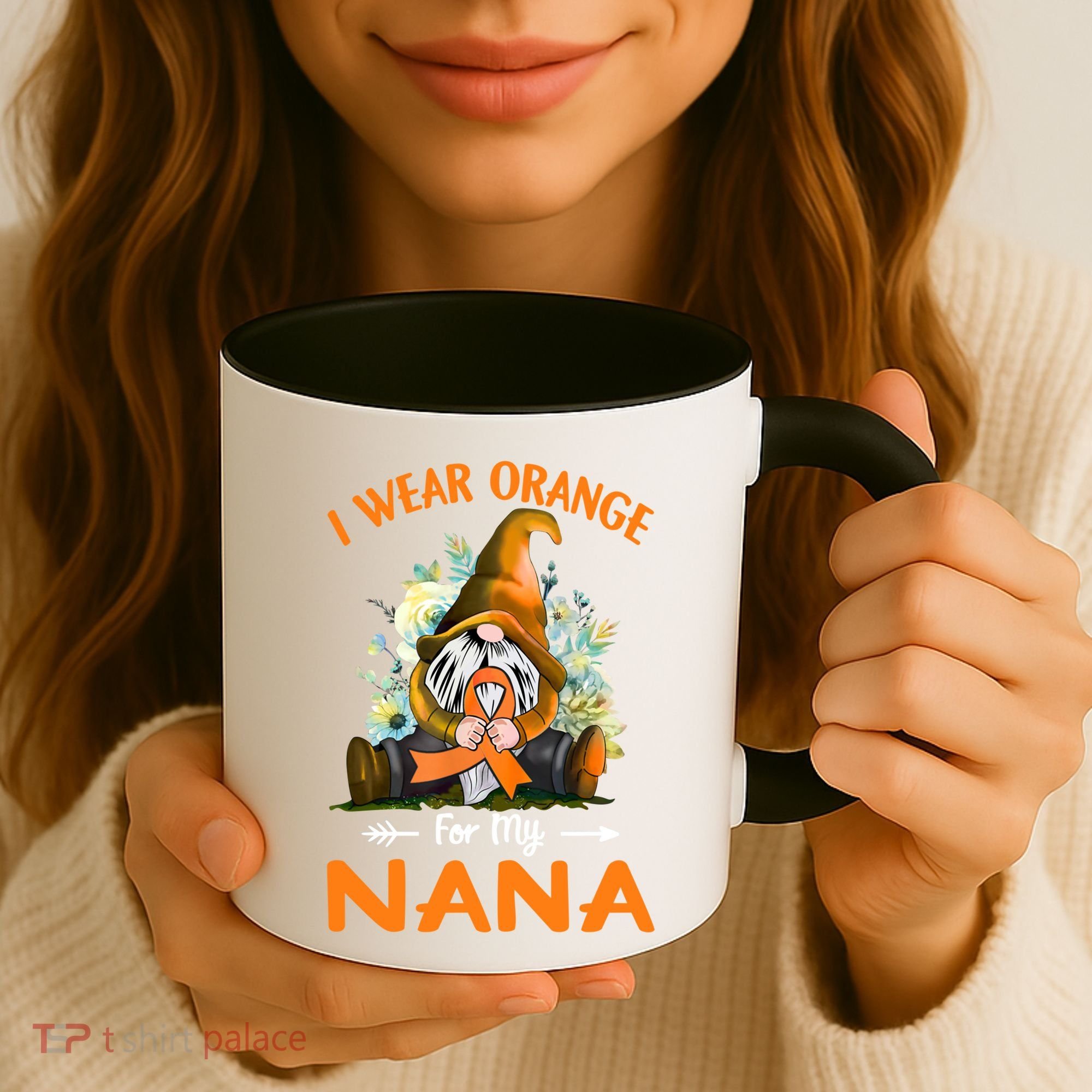 I Wear Orange Nana Multiple Sclerosis Ms Gnome Funny Gift Coffee Mug