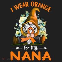 I Wear Orange Nana Multiple Sclerosis Ms Gnome Funny Gift Beanie thumb 2