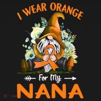 I Wear Orange Nana Multiple Sclerosis Ms Gnome Funny Gift Women's Hoodie thumb 2