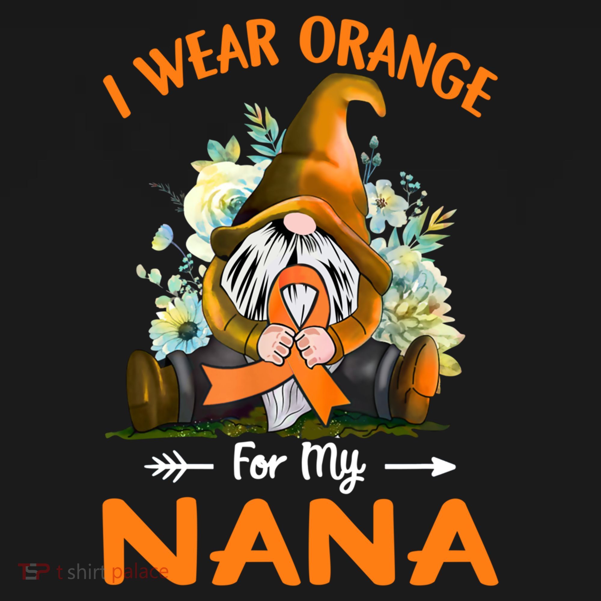 I Wear Orange Nana Multiple Sclerosis Ms Gnome Funny Gift Women's Hoodie